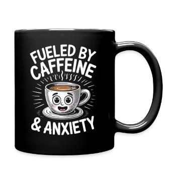 Alimenté par la caféine et l’anxiété - Mug uni - noir - Droite