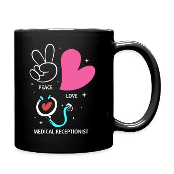 Receptionist Medicine Receptionist - Full Colour Mug - black - Right