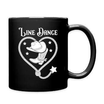 Line Dance Heart Lasso - Full Colour Mug - black - Right