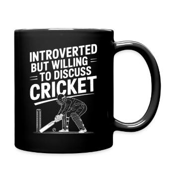 Lustiges Kricket Spruch Vintage Cricket Spiel - Tasse einfarbig - Schwarz - Rechts