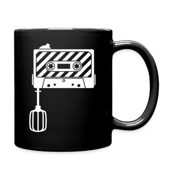 Mixtape vs. Mixer – Retro DJ Music Cassette  - Tasse einfarbig - Schwarz - Rechts