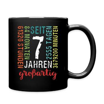 Great for 7 years - birthday seven 7. - Full Colour Mug - black - Right