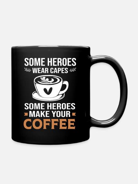 Espresso Kaffee Koffein Barista - Tasse einfarbig - Schwarz