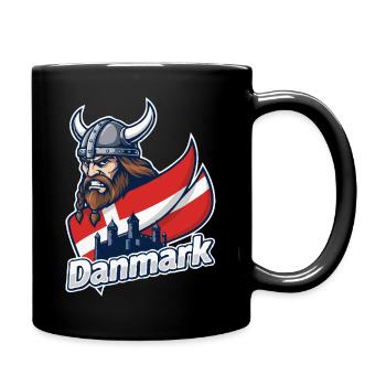 Dänemarks Wikingeremblem - Tasse einfarbig - Schwarz - Rechts