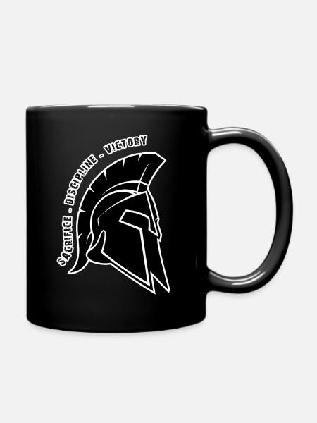 Epischer Sieg Spartanischer Helm - Tasse einfarbig - Schwarz