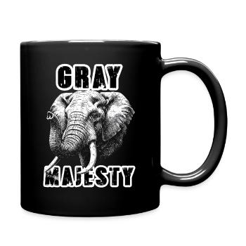 Éléphant Gray Majesty Puissance - Mug uni - noir - Droite