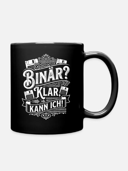 Binär Klar Kann Ich – Tech Humor - Tasse einfarbig - Schwarz