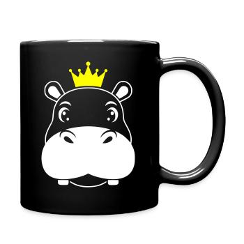 Roi Hippopotame Prince Héritier Vector - Mug uni - noir - Droite