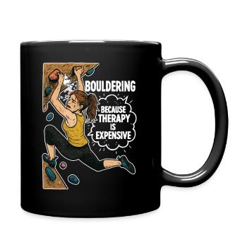 Bloc au lieu de thérapie – Chemise drôle d’escalade - Mug uni - noir - Droite