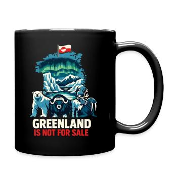 Cadeau du drapeau du t-shirt Pas à vendre du Groenland - Mug uni - noir - Droite