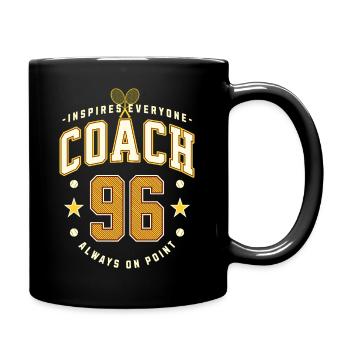 Tennis Coach Birthday 1996, Best Coach Mug - Full Colour Mug - black - Right