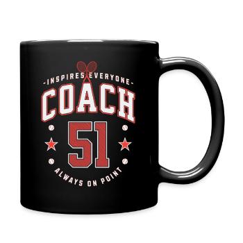 Tennis Coach Geburtstag 1951, Bester Trainer Shirt - Tasse einfarbig - Schwarz - Rechts