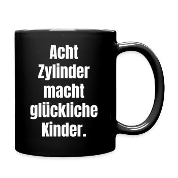 Huit cylindres pour enfants heureux - Mug uni - noir - Droite