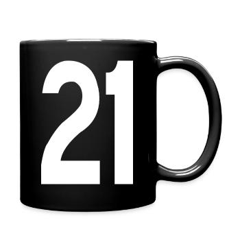 21 Number - Full Colour Mug - black - Right