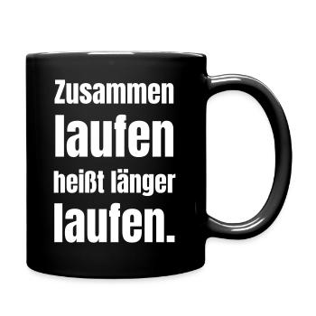 Running together means running longer. - Full Colour Mug - black - Right