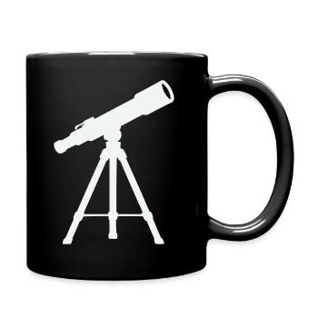 Telescope on Tripod – Starry Night - Full Colour Mug - black - Right