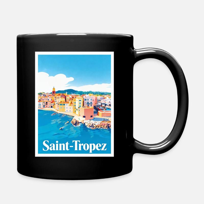 Saint-Tropez Côte d'Azur - Full Colour Mug - black