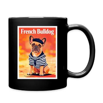Marine Bulldog Sailor - Tasse einfarbig - Schwarz - Rechts