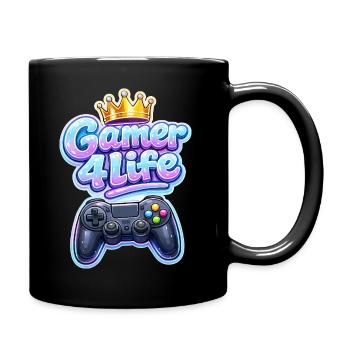 Graphismes de Gamer 4 Life Crown - Mug uni - noir - Droite