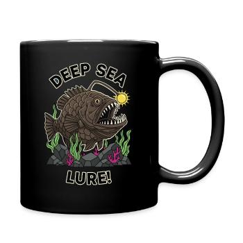 Abyssale Angelfische, Tiefseeköder-Humor - Tasse einfarbig - Schwarz - Rechts