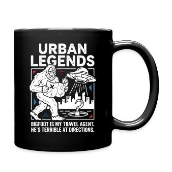 Agent de voyage Bigfoot – Humour des légendes urbaines - Mug uni - noir - Droite