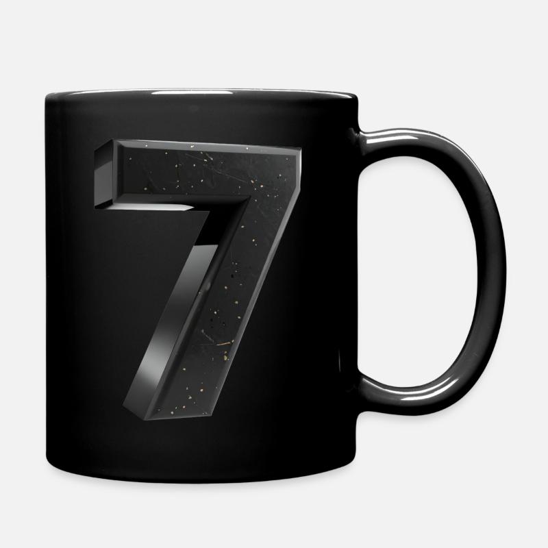 Sept Noirs avec des taches dorées - Mug uni - noir