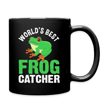 Laubfrosch Frosch - Tasse einfarbig - Schwarz - Rechts