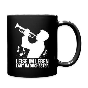 Trumpet - Quiet in Life Loud in the Orchestra - Full Colour Mug - black - Right