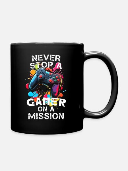 Gamer, Gaming-Enthusiast, Videospiele, Konsole lustig - Tasse einfarbig - Schwarz