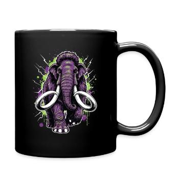 Königliche Mammut-Ahnenkraft - Tasse einfarbig - Schwarz - Rechts