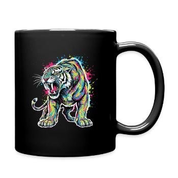 Neon Tiger Artistic Force - Full Colour Mug - black - Right