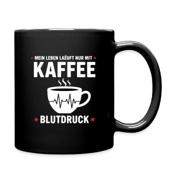 Kaffee Blutdruck Lustiges Mein Leben Läuft kaffee - Mug uni - noir - Droite