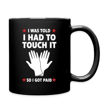 Humour_Infirmier_Laboratoire_Gants_Protection_P - Full Colour Mug - black - Right
