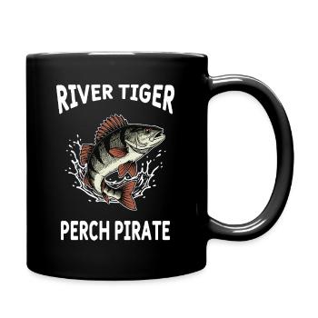 Angeln auf Barch River Tiger - Tasse einfarbig - Schwarz - Rechts