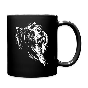Biewer Terrier Silhouette Dog Dog Wilsigns - Full Colour Mug - black - Right