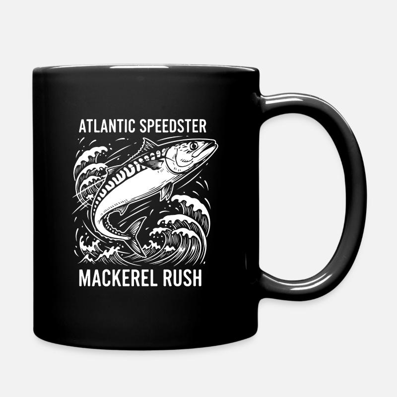 Seefischen, Makrelen, Makrelenrausch, Rausch - Tasse einfarbig - Schwarz
