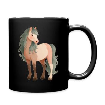 Cute Pony Horse - Full Colour Mug - black - Right