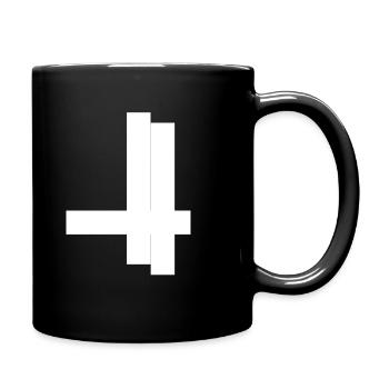 Minimalist Cross Shape Graphic - Full Colour Mug - black - Right
