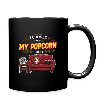 Cinéma Humour Citation Popcorn First - Mug uni - noir - Droite