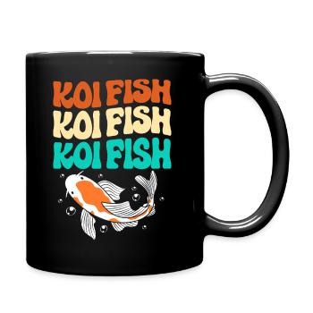 Poisson koi carpe koi koi - Mug uni - noir - Droite