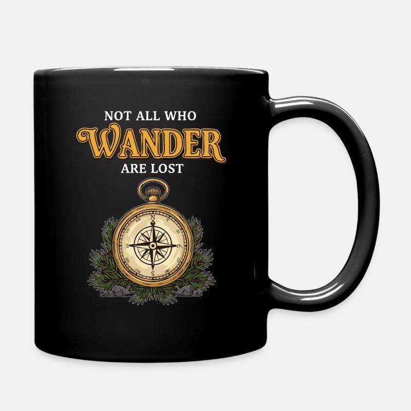 Camping Boussole Humour Citation Wander Lost - Mug uni - noir