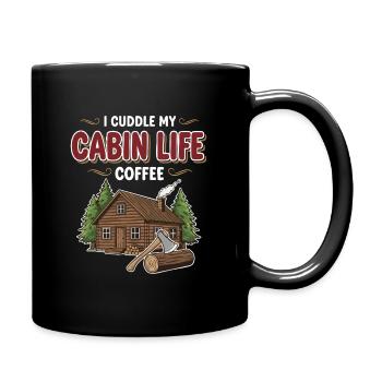 Camping Cabane Bois Citation Cabin Life Coffee - Full Colour Mug - black - Right