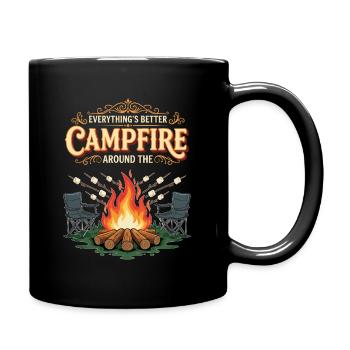 Camping Campfire Marshmallow Everything's Better - Mug uni - noir - Droite