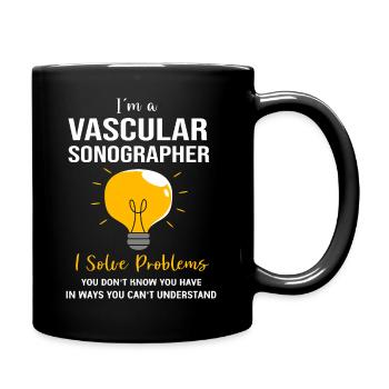 Ultraschall - Tasse einfarbig - Schwarz - Rechts