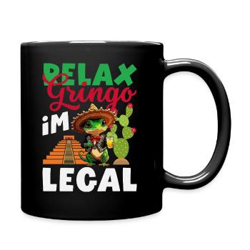 Fierté du Mexique & Maison Drapeau du Mexique - Mug uni - noir - Droite
