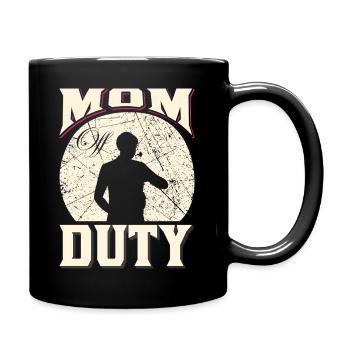 Mom Off Duty Funny Relax - Full Colour Mug - black - Right