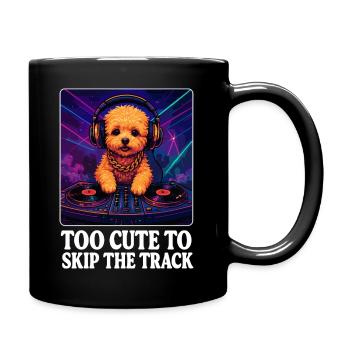 DJ Maltipoo : Trop mignon pour passer la piste - Neon Art - Mug uni - noir - Droite