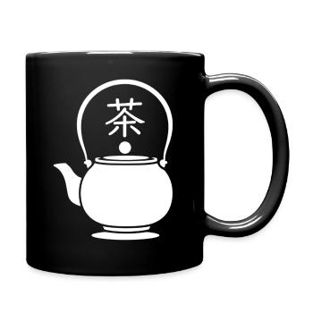 The Way of Tea - Japanese Zen Kyusu Art - Full Colour Mug - black - Right