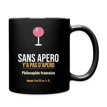Sans Apero: Philosophie Française - Mug uni - noir - Droite