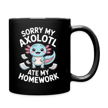 Apologie des devoirs de l’Axolotl - Mug uni - noir - Droite